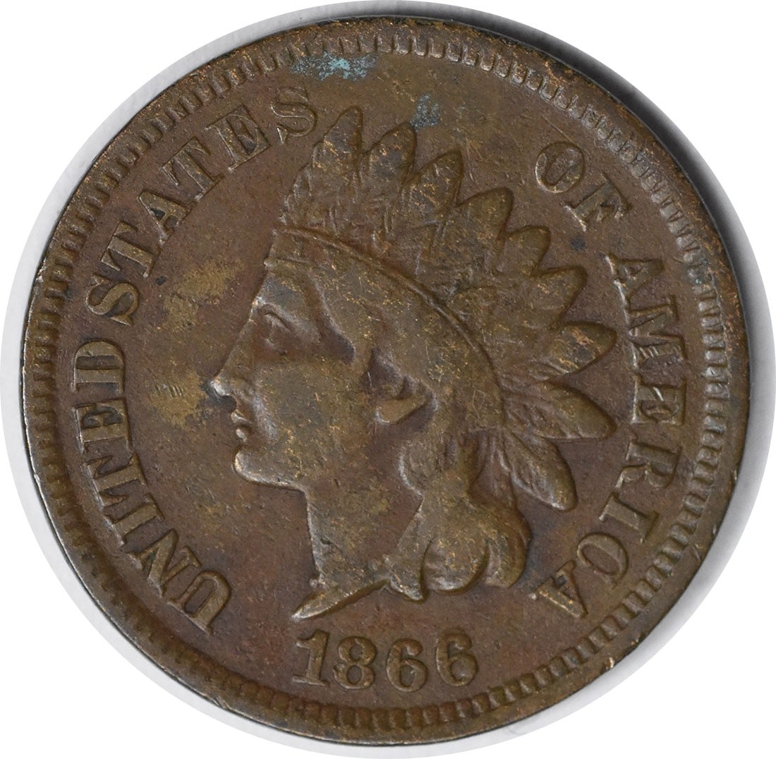 1866 Indian Head Cent FS-301 S-2 Copper Uncertified Coin (1 of 2)