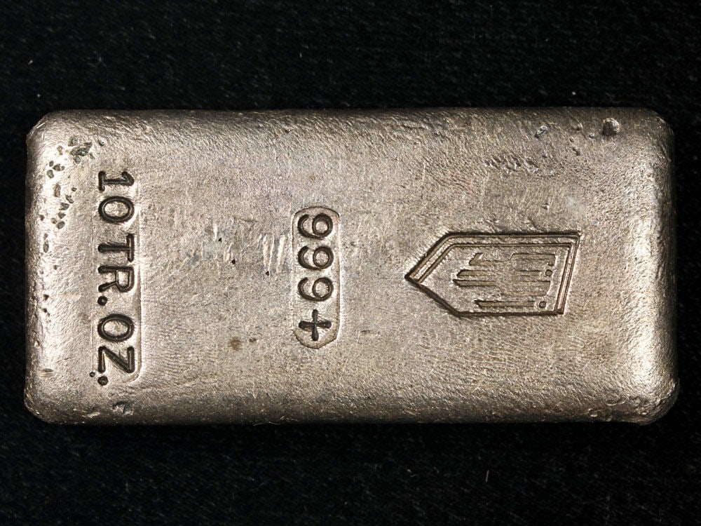 Hand-Poured SIPI 10oz Vintage Silver Bar .999 Fine Precious Metals (1 of 2)