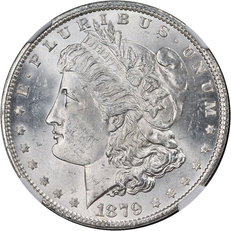 1879-P Morgan Silver Dollar NGC MS63 Blast White Uncirculated (1 of 4)