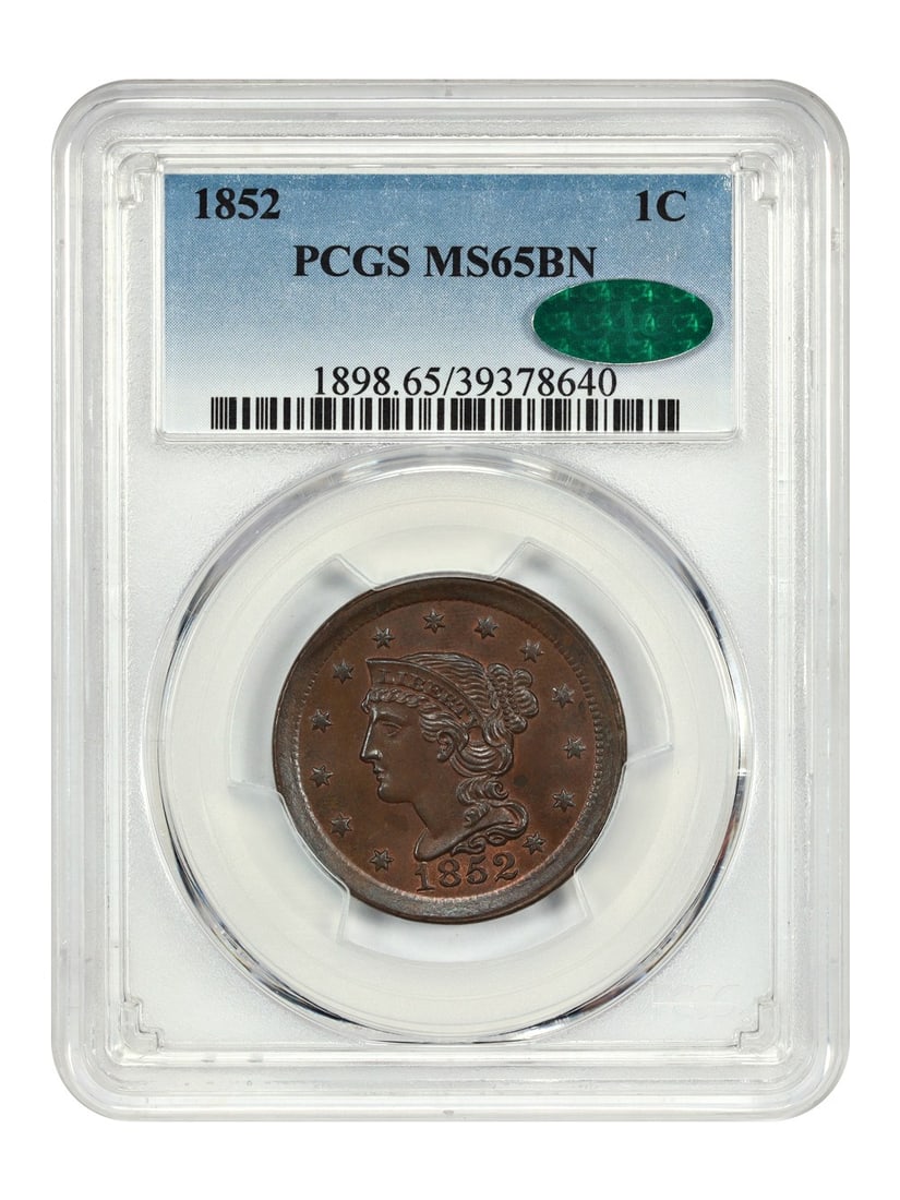 1852 Braided Hair Cent 1C PCGS MS65BN Uncirculated Coin (1 of 4)