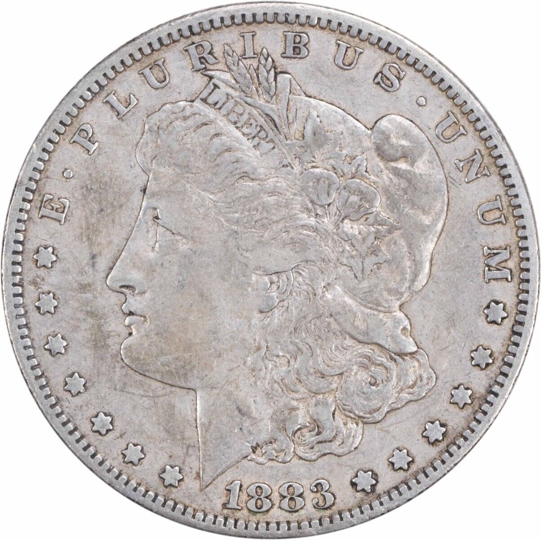 1883-S Morgan Silver Dollar Uncertified 90% Silver Coin (1 of 2)