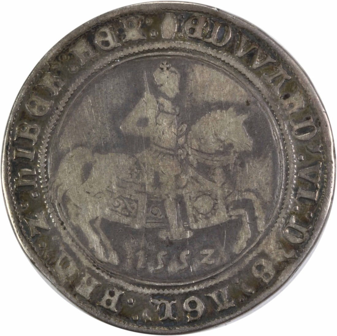 1552 Great Britain 1 Crown Silver Coin Uncertified F Grade (1 of 2)