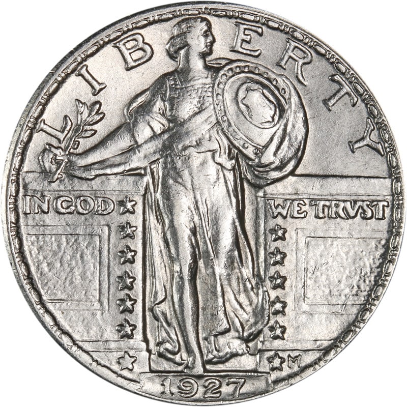 1927-P Standing Liberty Silver Quarter Circulated Vintage Coin (1 of 2)