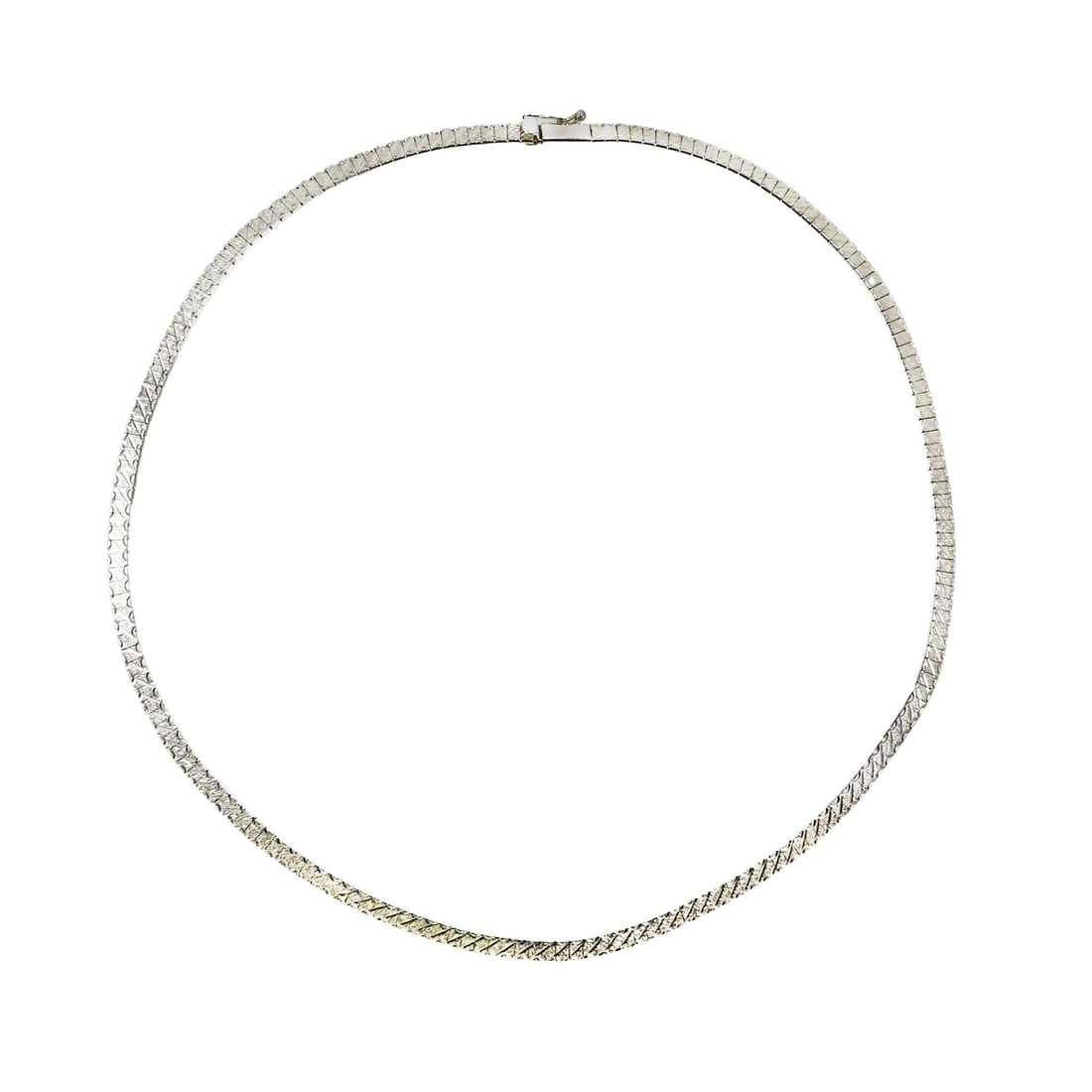 Elegant 14K White Gold Necklace 17 in 20.4g Italy Unbranded (1 of 7)