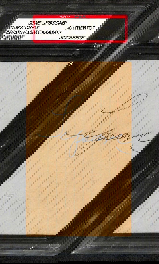 Gene Lipscomb Vintage Signed Index Card PSA/DNA Colts Legend (1 of 1)