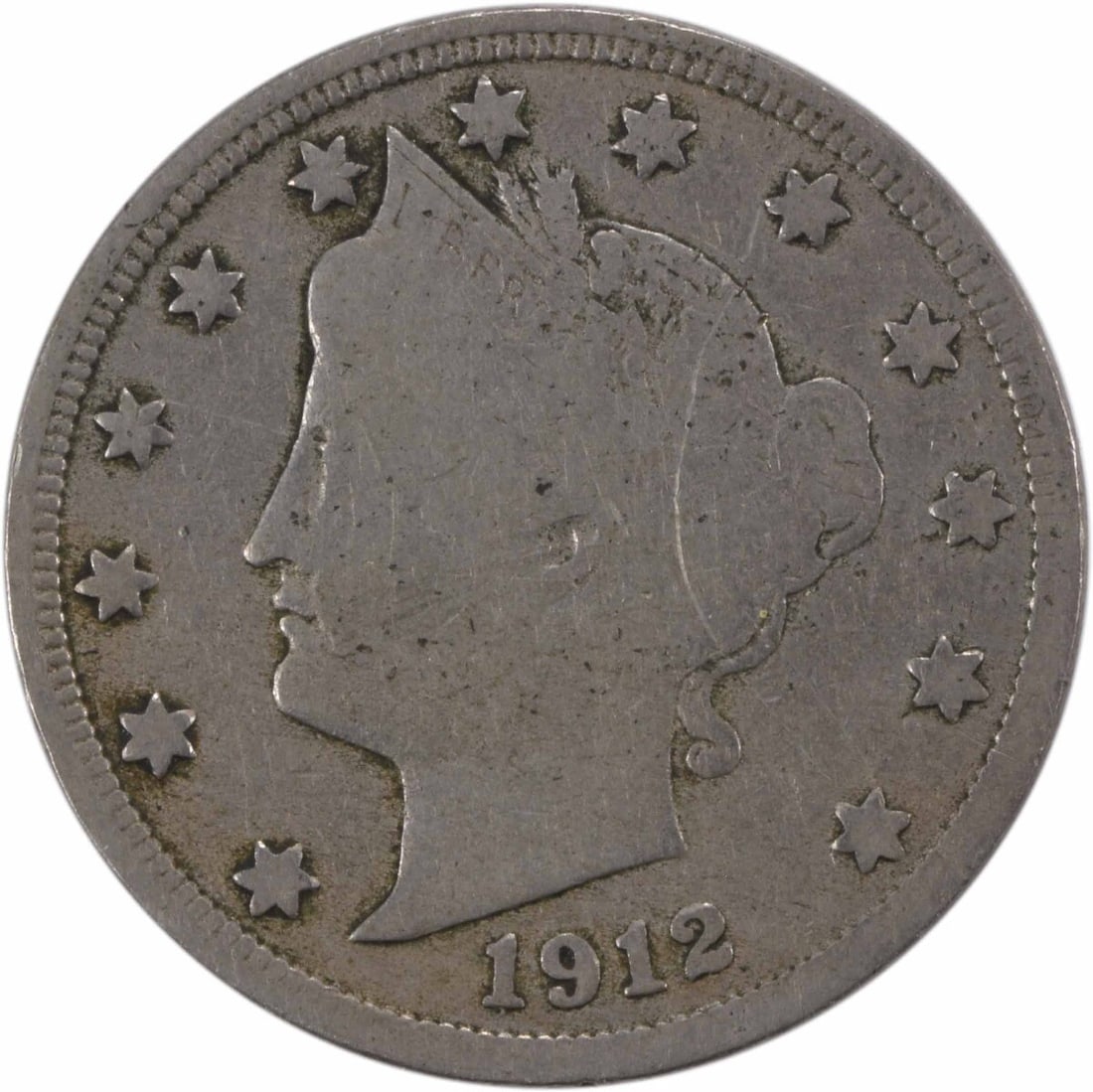 1912-S Liberty Nickel F Uncertified San Francisco Mint Charles E Barber Design (1 of 2)