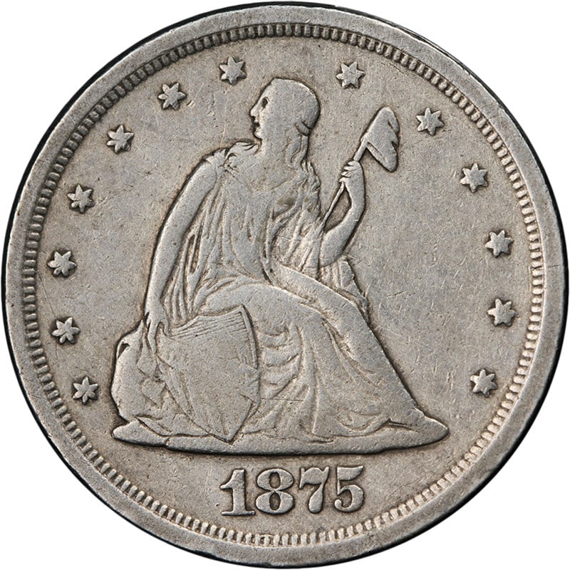 1875-S Twenty Cent Piece Silver F/VF Nice Eye Appeal (1 of 2)