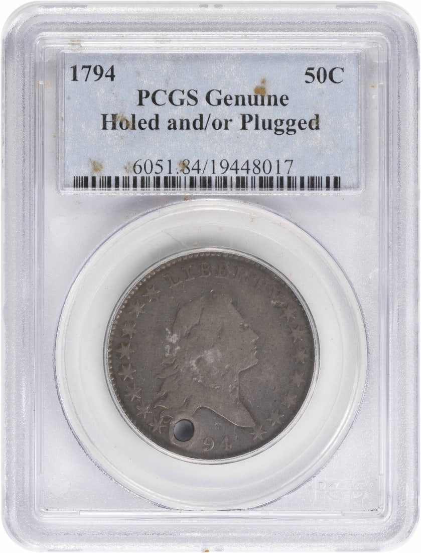 1794 Bust Silver Half Dollar Genuine PCGS Certified (1 of 4)