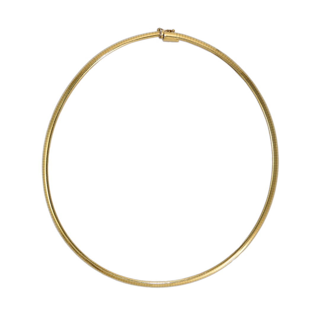 14K Yellow Gold Omega Link Necklace 16in 24.7g (1 of 5)
