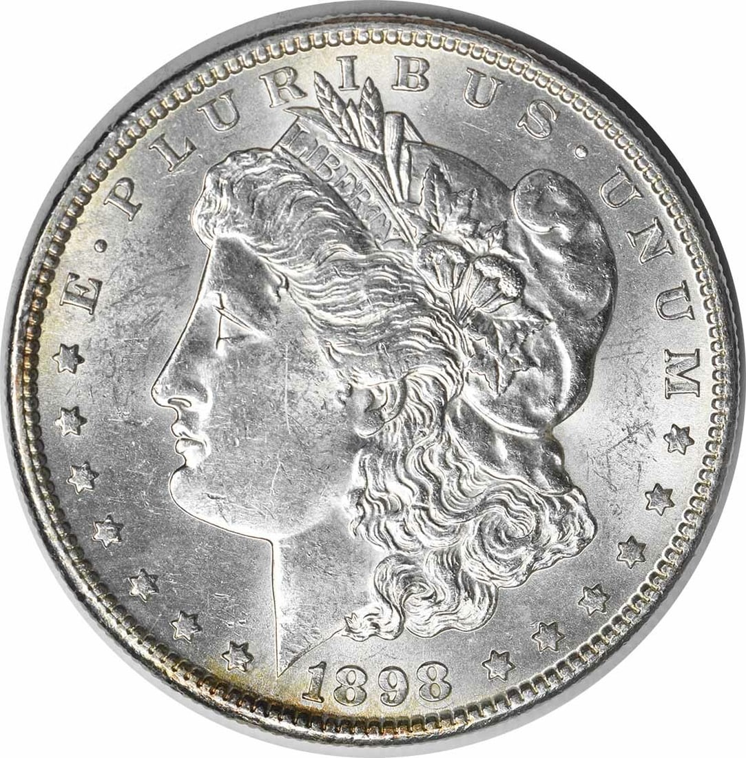 1898-S Morgan Silver Dollar AU Uncertified 90% Silver Coin (1 of 2)