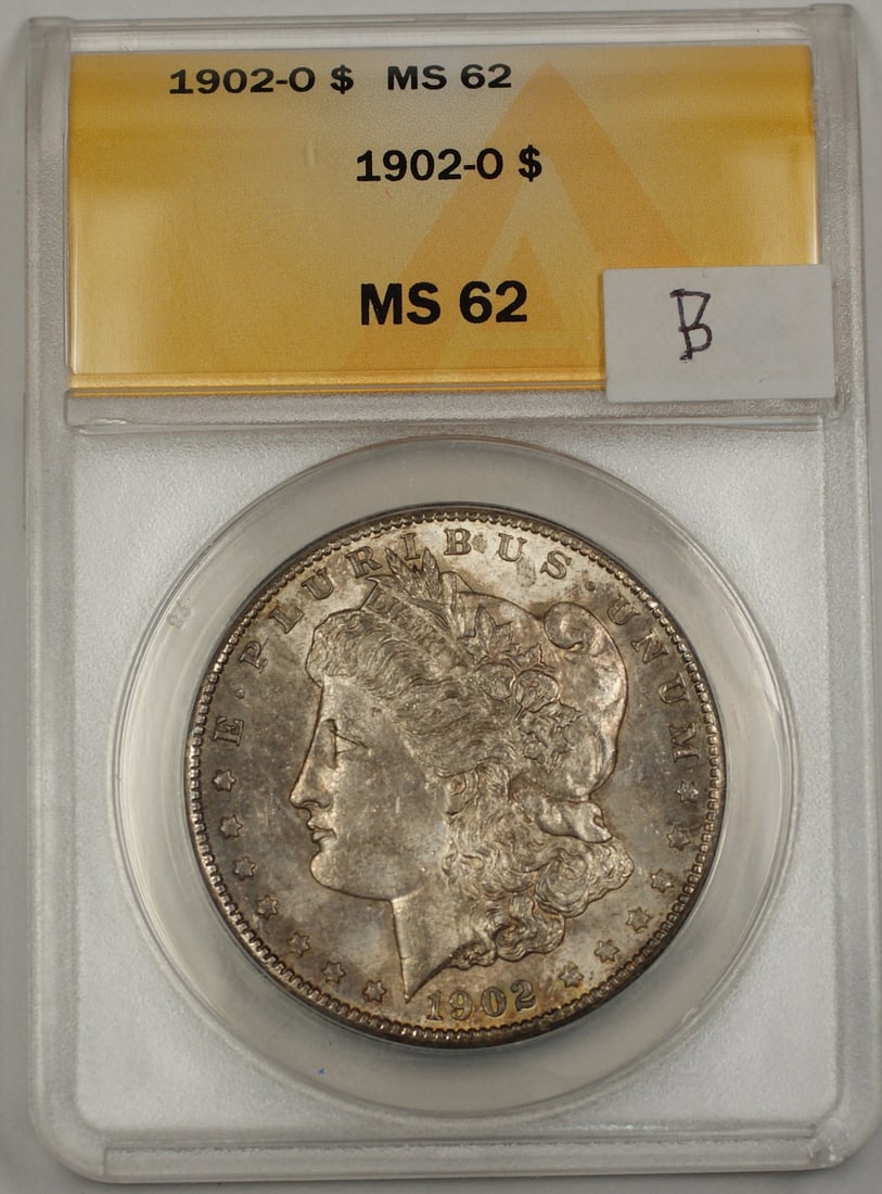 1902-O Morgan Silver Dollar ANACS MS62 Toned Coin (1 of 2)