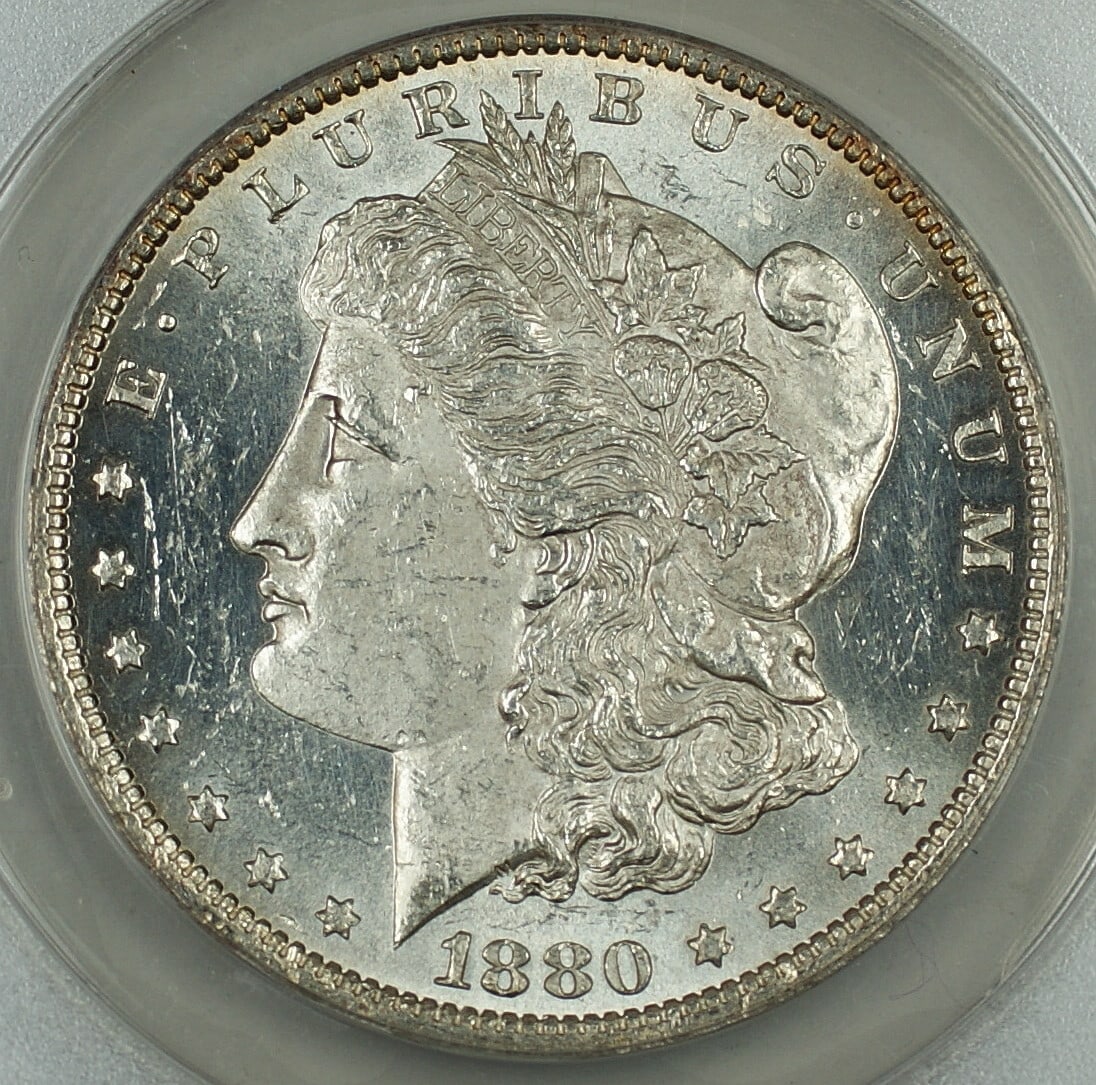 1880-O Morgan Silver Dollar ANACS MS-60 Details Silver Coin (1 of 4)
