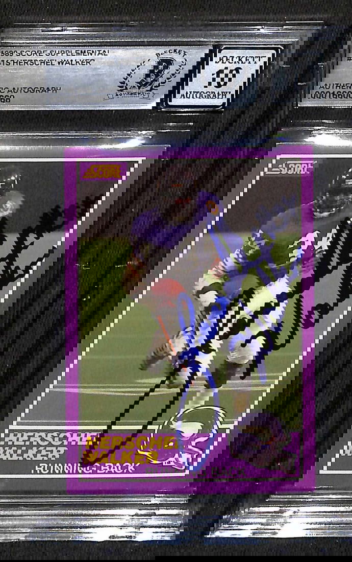 Herschel Walker Signed 1989 Score Supplemental #3315 Card Auto Grade 10 Beckett (1 of 1)