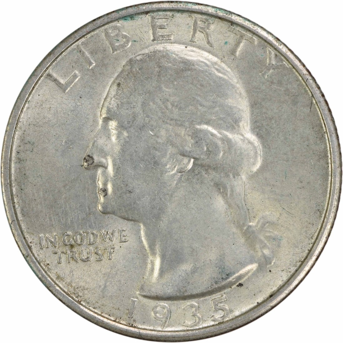 Uncirculated 1935 S Silver 25C Washington Quarter Uncertified: Uncirculated 1935 S Silver 25C Washington Quarter Uncertified This is a 1935-S Washington Quarter from the United States, featuring a silver composition. The coin is uncirculated and has not been cert