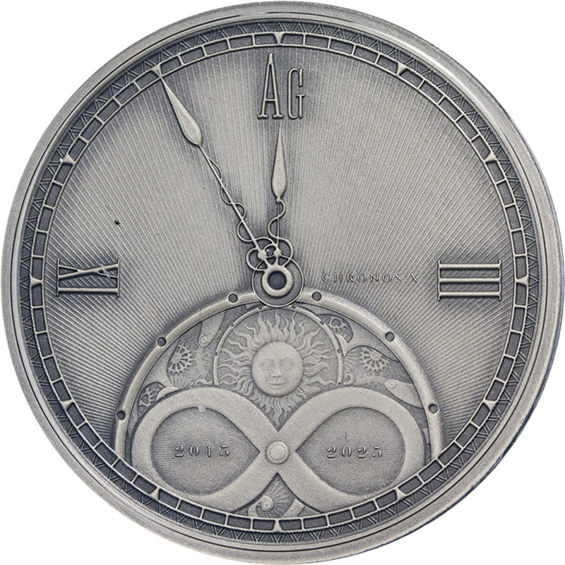 2025 Chronos Antiqued 1 oz Silver $2 Coin OFP COA Niue Issue (1 of 3)