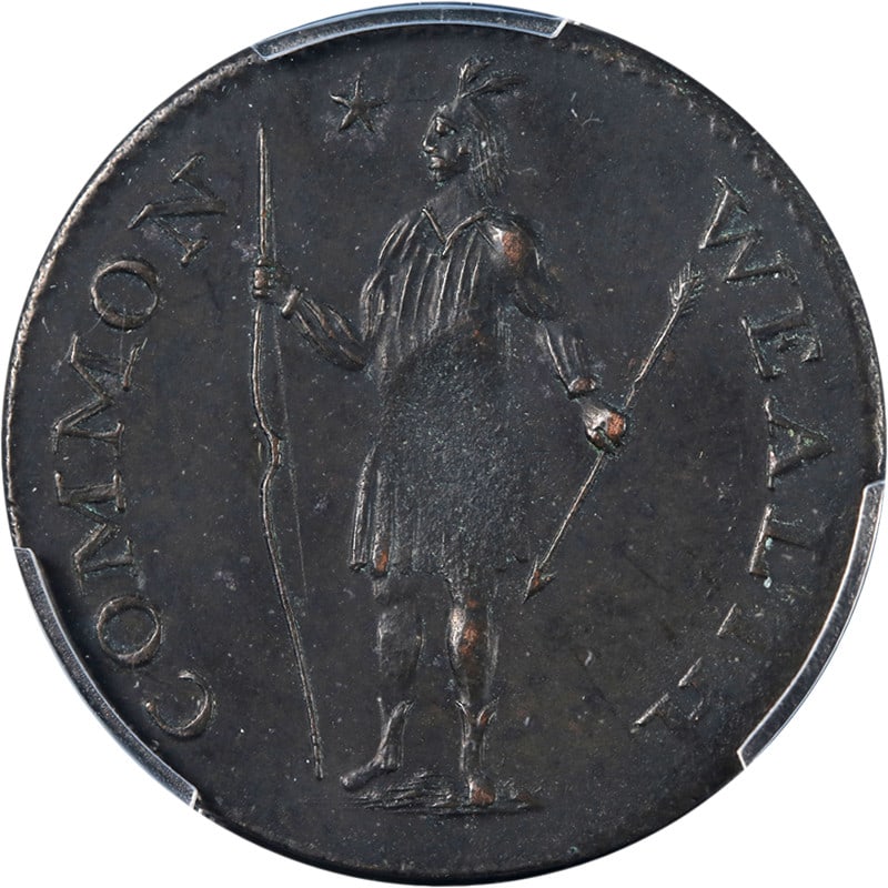 Massachusetts 1787 Half Cent Ryder 1 Copper PCGS AU Details (1 of 4)