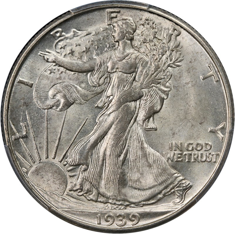 1939-D Walking Liberty Half Silver PCGS MS64 Uncirculated Coin (1 of 4)