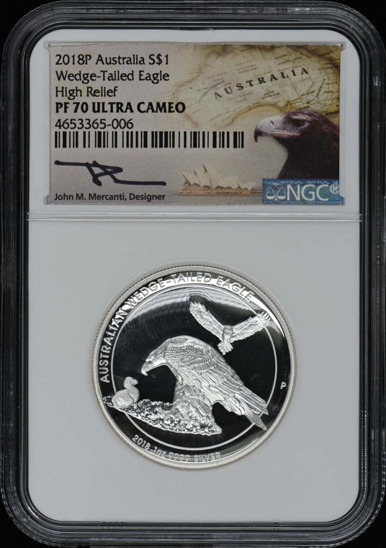 2018P Australia Wedge-Tailed Eagle S$1 NGC PR70DCAM Coin (1 of 2)
