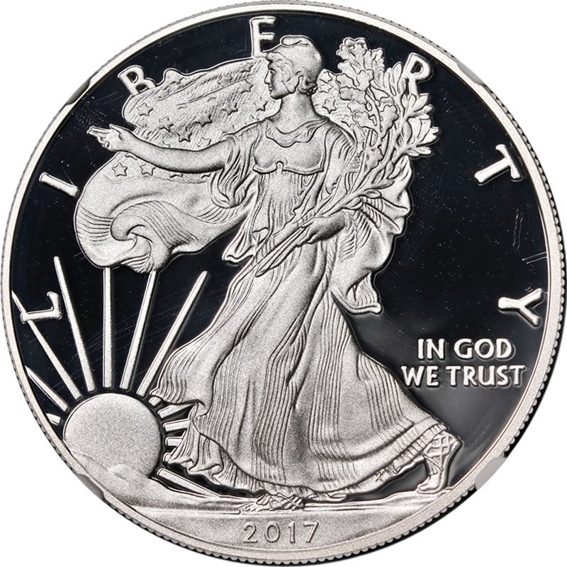 2017-W Silver American Eagle $1 NGC PF70 Ultra Cameo 1st Day of Issue (1 of 4)