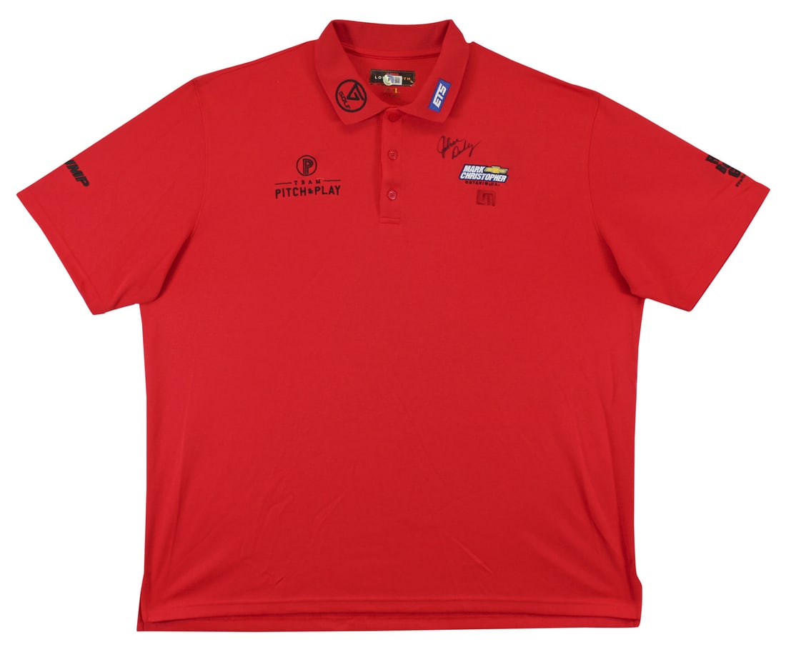 John Daly Signed Match Worn Red Loudmouth Polo BAS Authenticated: John Daly Signed Match Worn Red Loudmouth Polo BAS Authenticated This authentic match worn red Loudmouth polo shirt, featuring the signature of professional golfer John Daly, is a unique collectible f