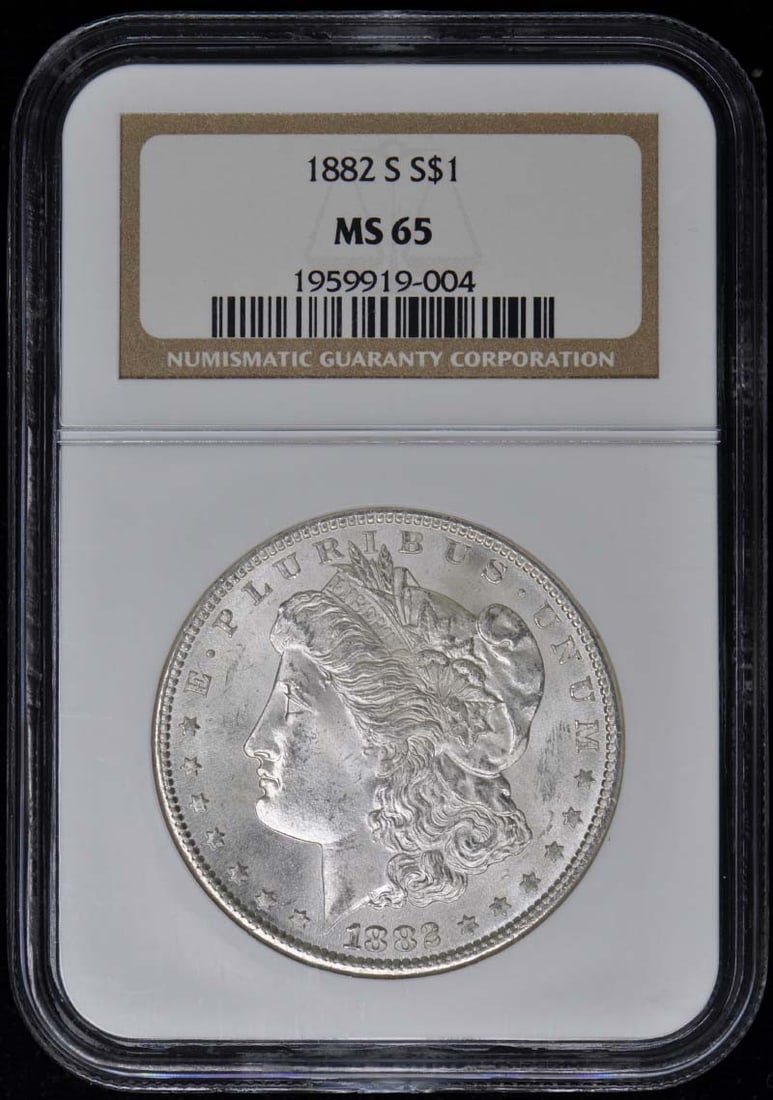 1882-S Morgan Dollar NGC MS65 Uncirculated San Francisco Coin (1 of 2)