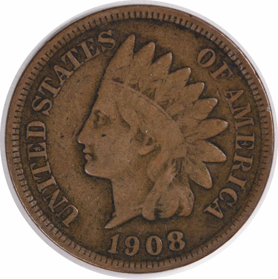 1908-S Indian Head Cent VG Uncertified Copper Coin (1 of 1)