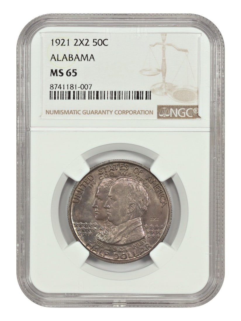 Alabama Centennial 1921 Silver 50C 2x2 Commemorative NGC MS65 Uncirculated Coin (1 of 4)