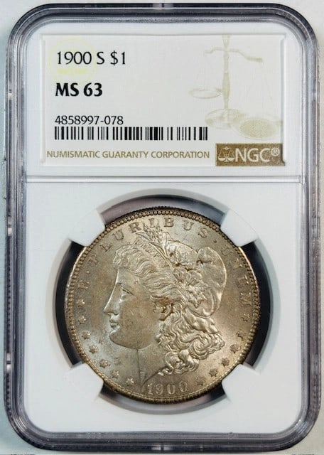 1900 S Morgan Silver Dollar NGC MS63 Uncirculated Coin (1 of 2)