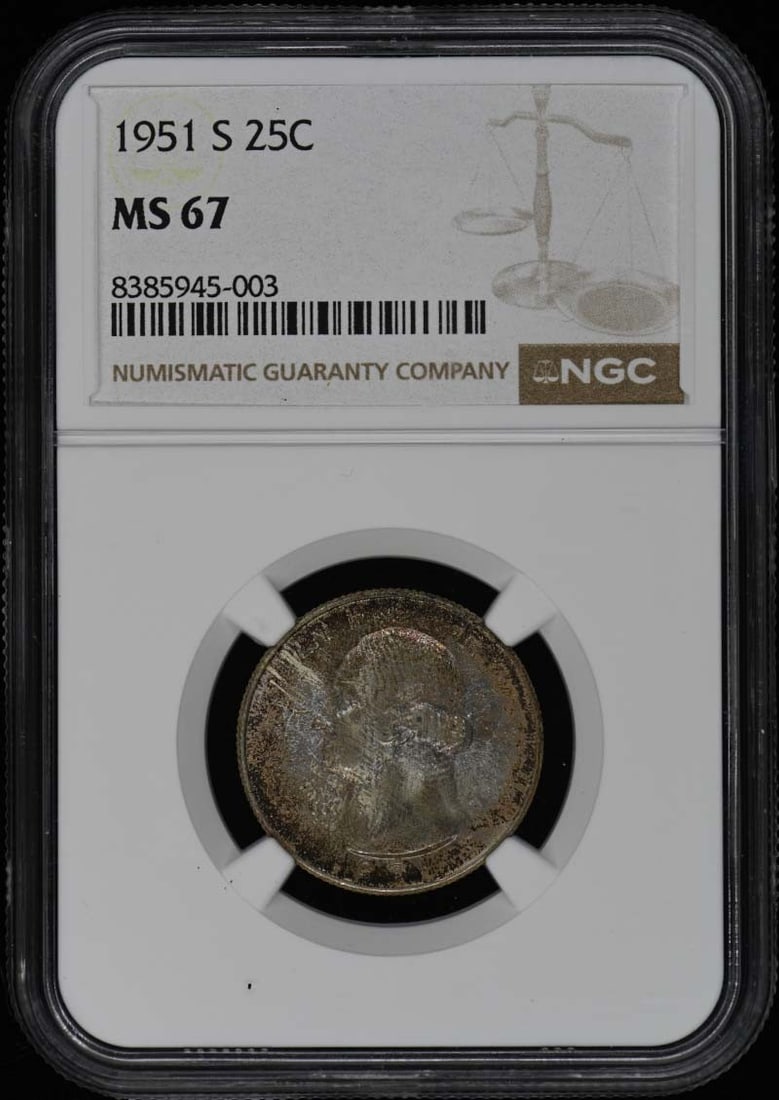 1951-S Washington Quarter NGC MS67 Uncirculated Coin (1 of 2)