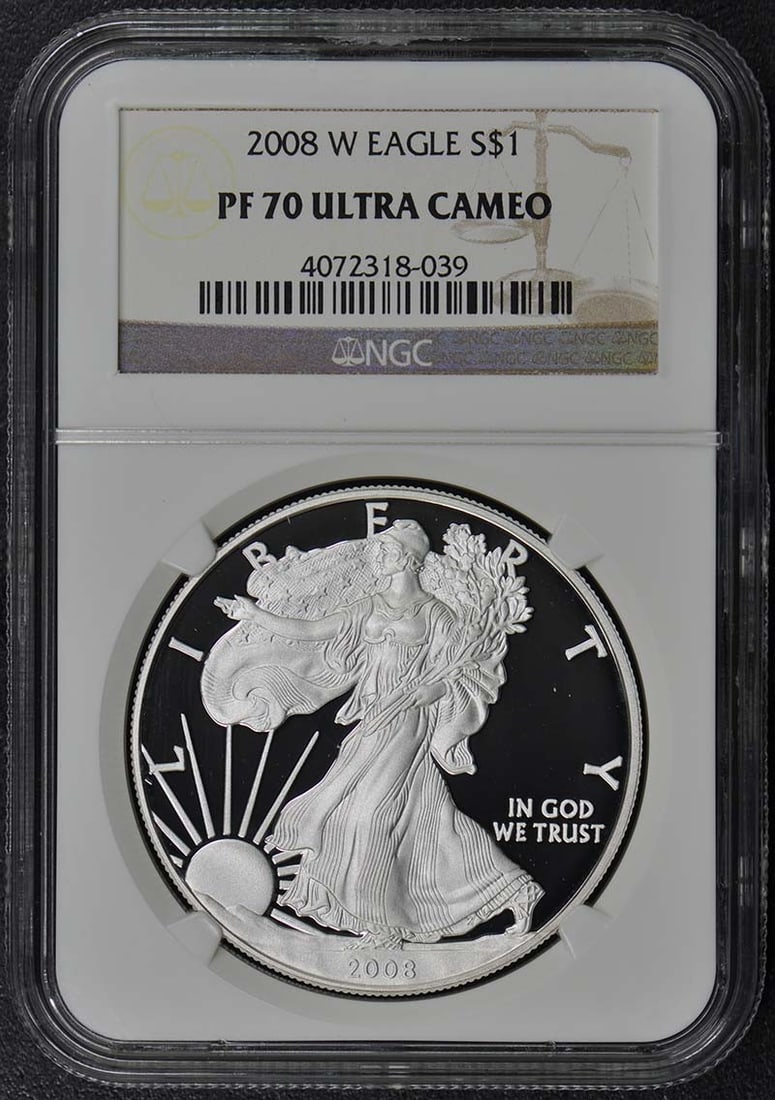 2008 W Eagle S$1 Coin NGC PR70 Certified Philadelphia Mint (1 of 2)