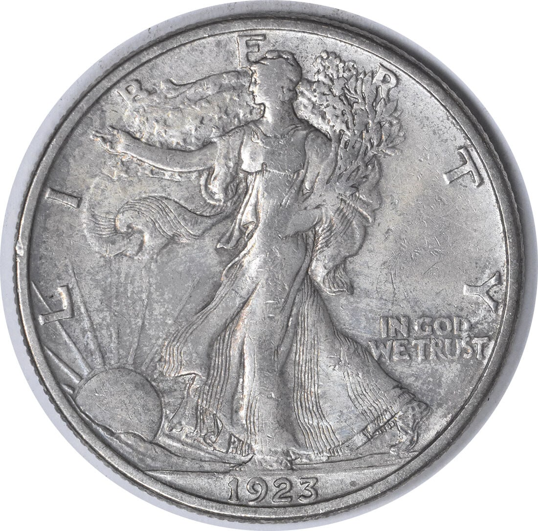 1923-S Walking Liberty Half Dollar 50C Silver Coin Uncertified (1 of 2)
