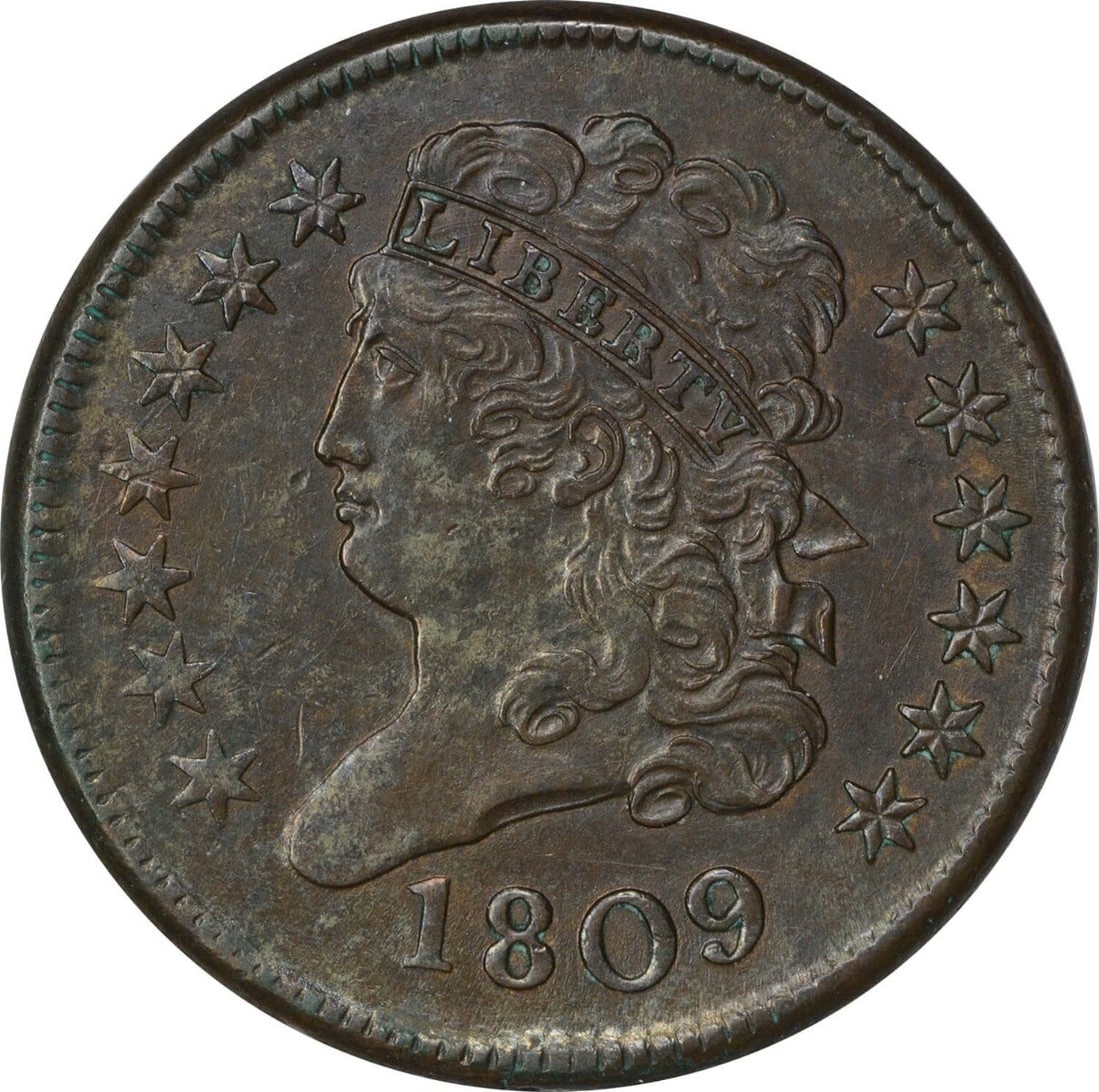 1809 Half Cent Classic Head BU Uncertified Copper Coin Km 41 (1 of 2)
