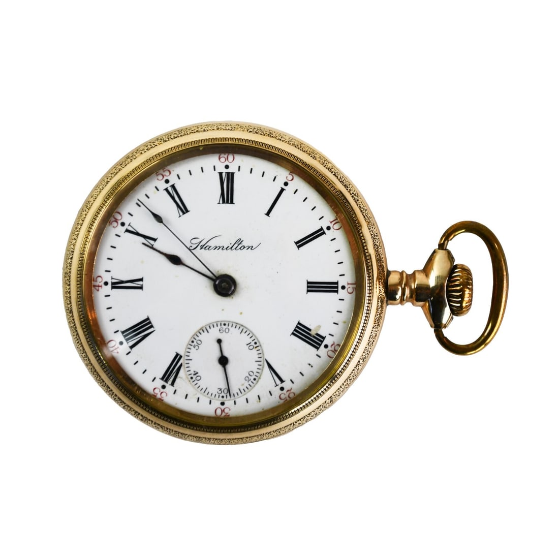 Hamilton Gold-Filled Pocket Watch 18 Size Vintage 1936 Open Face (1 of 7)