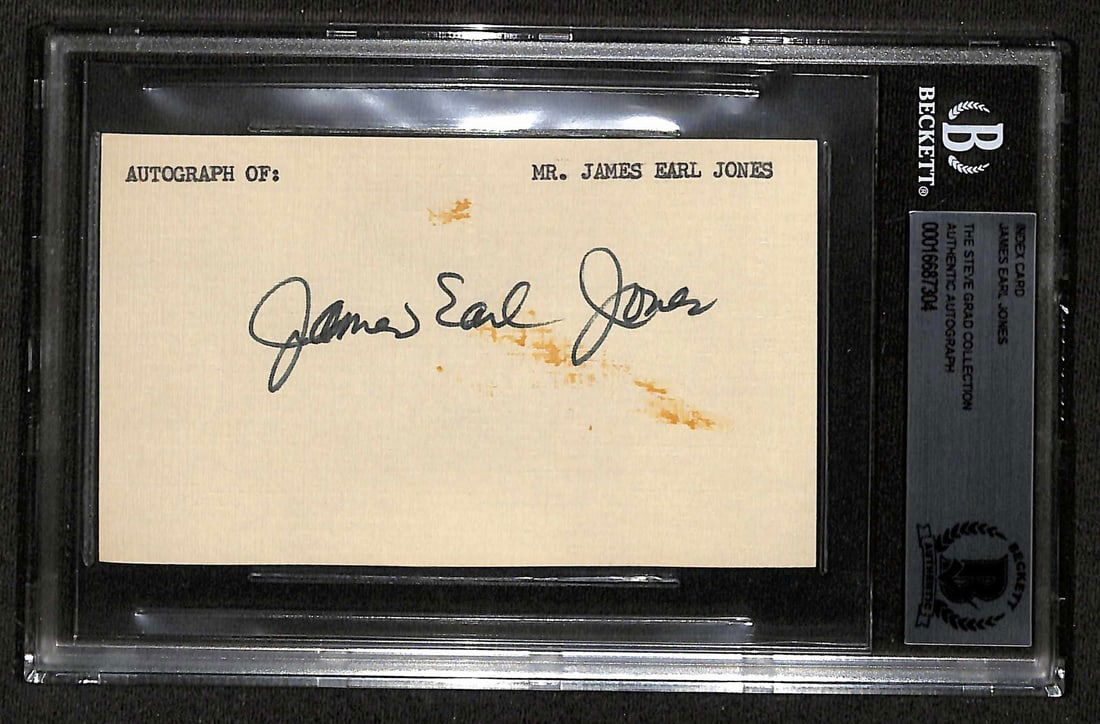 James Earl Jones Autographed Vintage Index Card Beckett Certified (1 of 1)