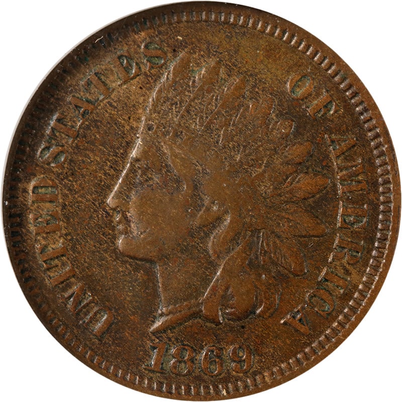 1869 Indian Cent ANACS VF20 Strong Strike Superb Eye Appeal (1 of 4)