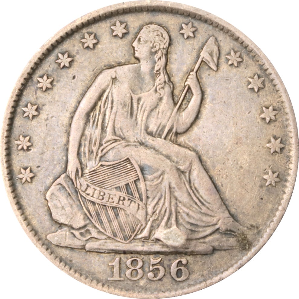 1856-O Seated Half Dollar Silver Coin Circulated (1 of 2)