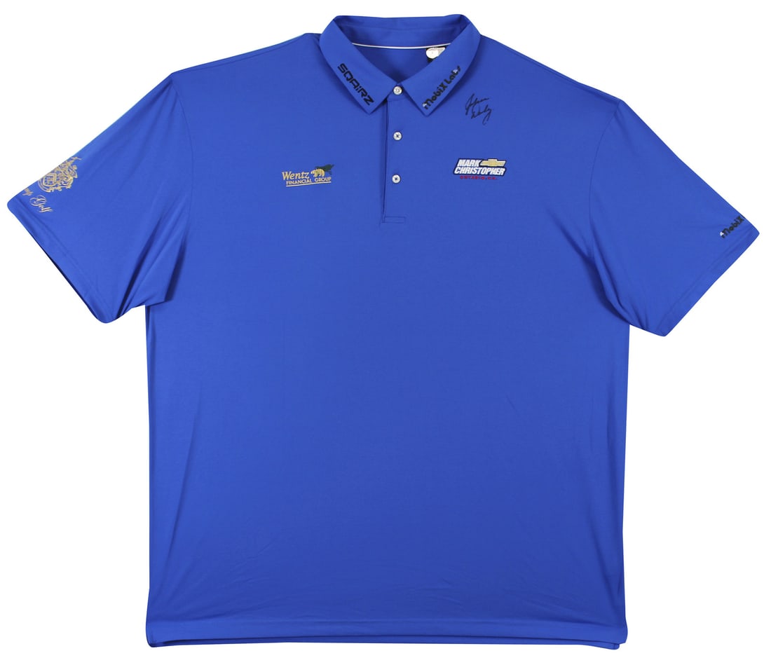 John Daly Signed Match Worn Blue Polo Shirt BAS Authenticated (1 of 5)