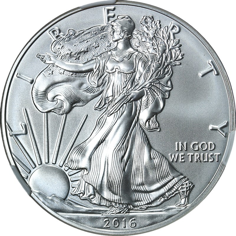 2016-W $1 Silver Eagle Burnished MS70 NGC Early Release Lettered Edge (1 of 4)