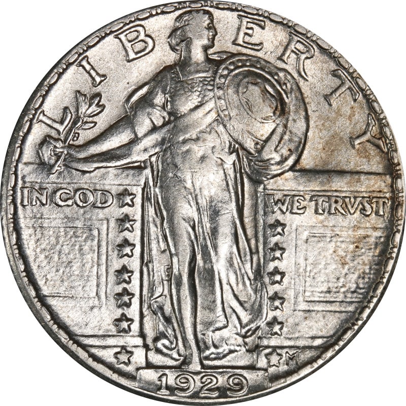 1929-P Standing Liberty Quarter Silver Circulated Coin (1 of 2)