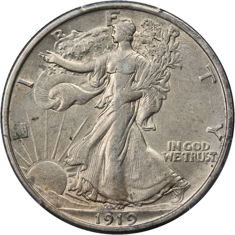 1919-P Walking Liberty Half PCGS XF45 Silver Coin with Eye Appeal (1 of 4)