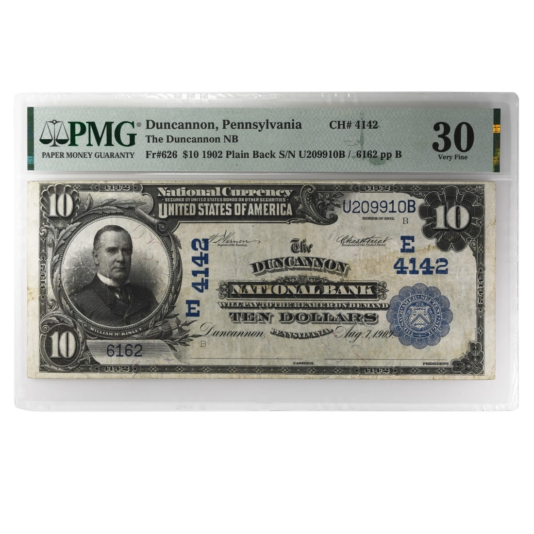 1902 $10 Duncannon PA National Bank Note PMG VF30 Circulated (1 of 2)