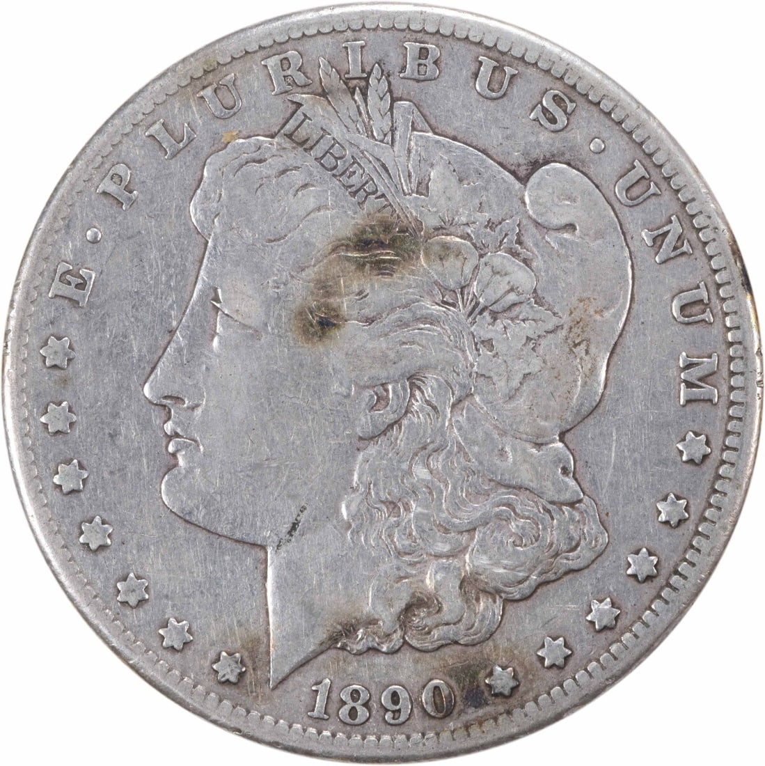 1890-CC Morgan Silver Dollar VF Uncertified 90% Silver Coin (1 of 2)