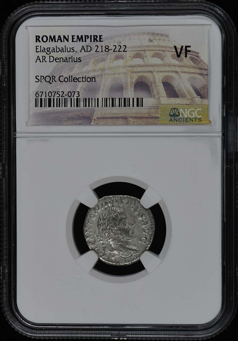 Elagabalus AR Denarius AD 218-222 NGC VF20 Ancient Roman Coin (1 of 2)