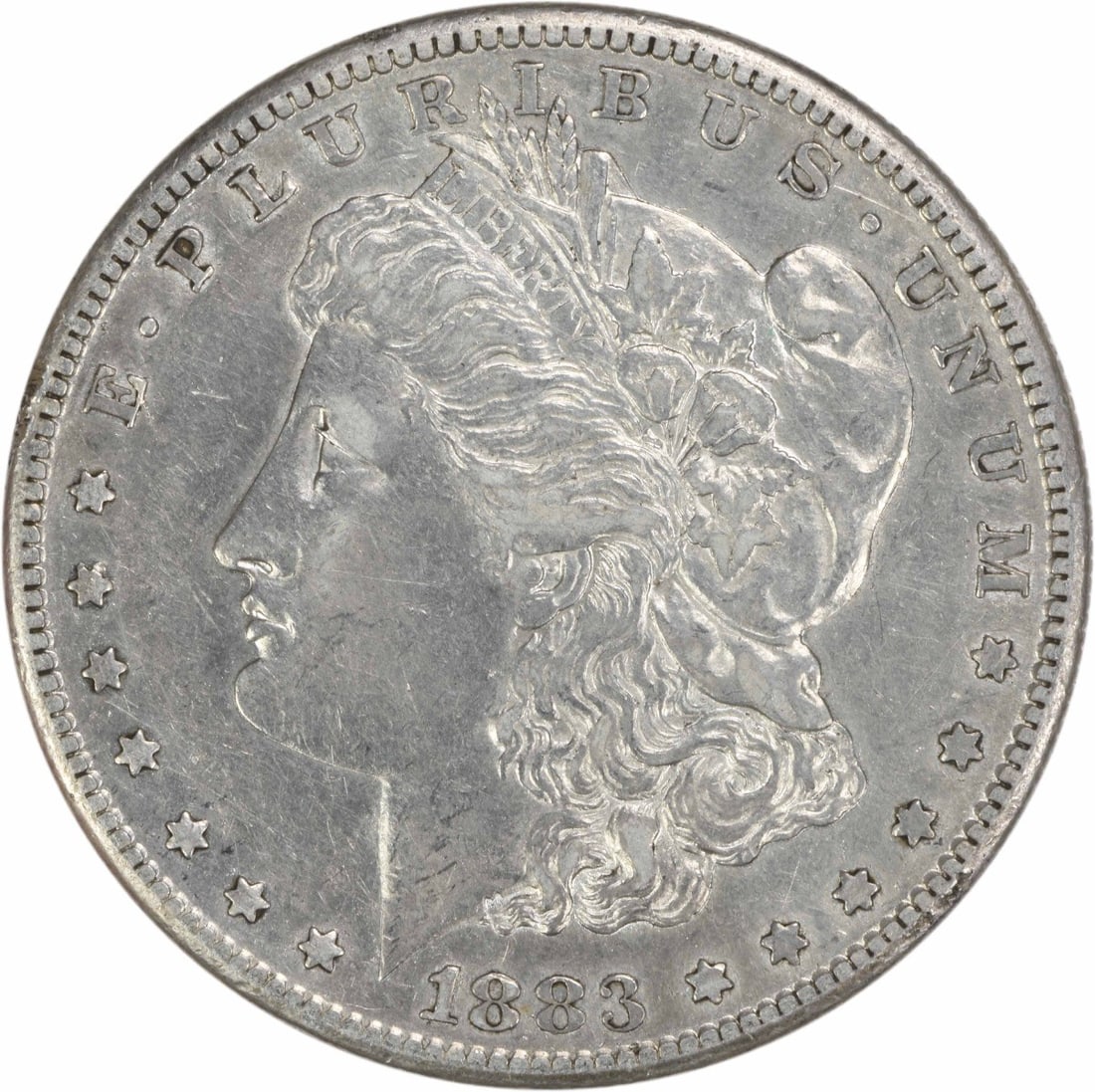 San Francisco 1883 Morgan Dollar EF Grade Uncertified Silver US Coin: San Francisco 1883 Morgan Dollar EF Grade Uncertified Silver US Coin This 1883-S Morgan Silver Dollar is a circulated coin from the United States, minted in San Francisco. It is composed of 90% silver