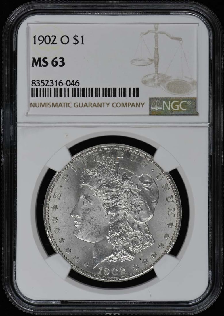 1902-O Morgan Dollar Uncirculated NGC MS63 New Orleans Coin (1 of 2)