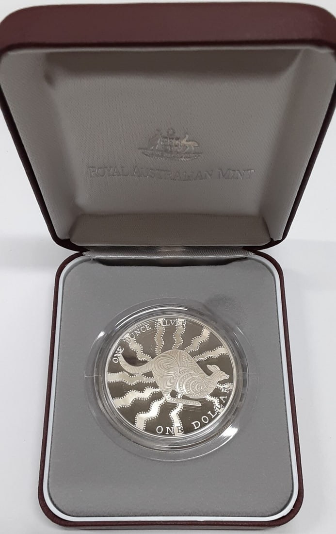 2002 Australia 1 OZ Silver Proof Roo Coin with Box and COA (1 of 5)