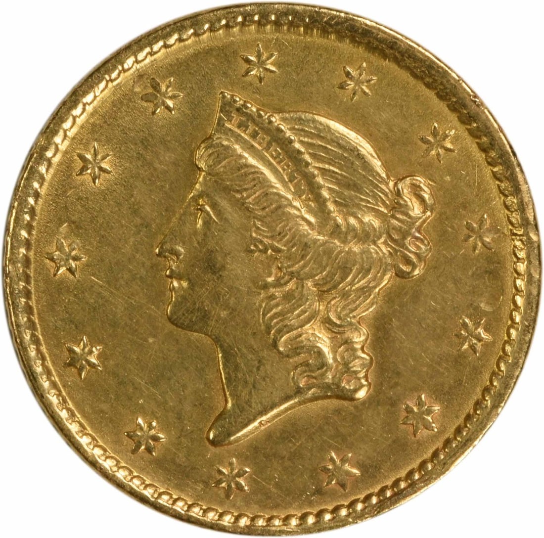 1852 Type 1 One Dollar Gold Coin AU Grade Uncertified (1 of 2)