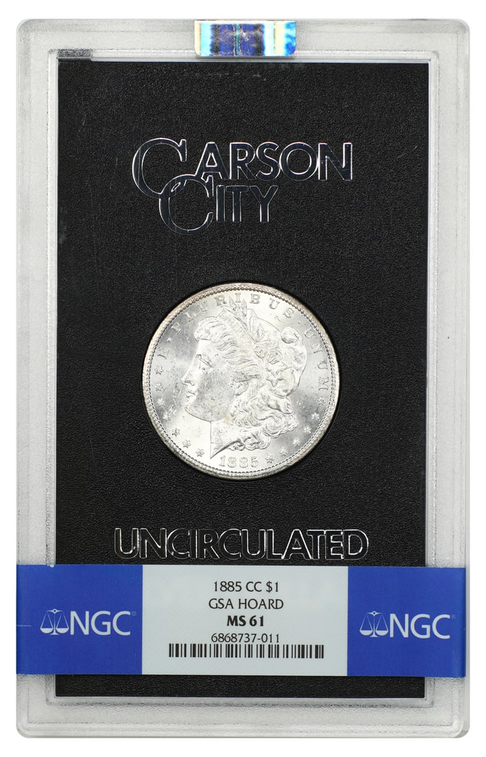1885-CC Morgan Dollar NGC MS61 with Box and COA (1 of 5)
