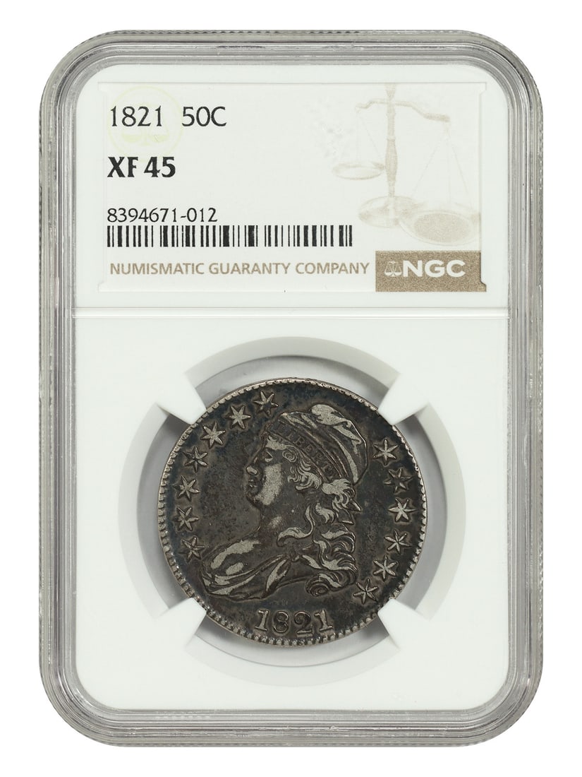 1821 Capped Bust 50C Half Dollar NGC XF45 Certified (1 of 4)