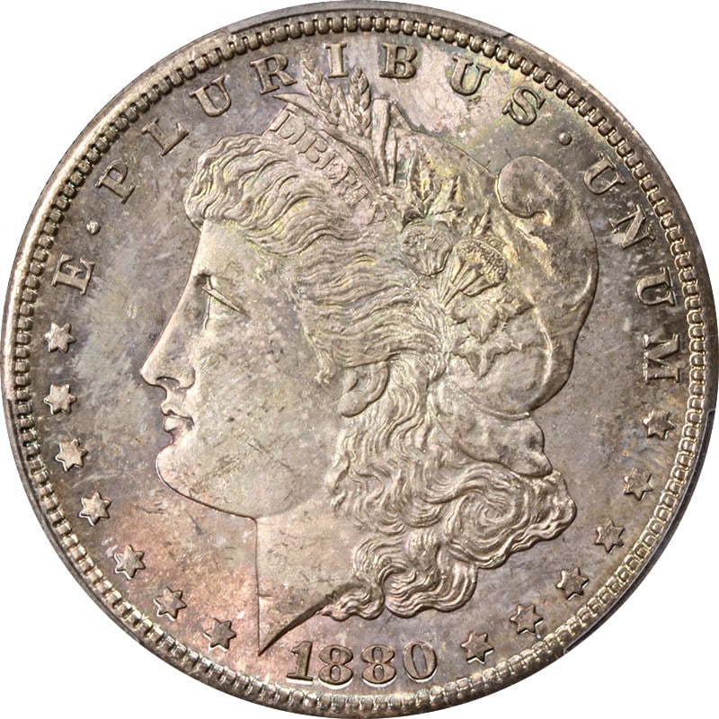 1880-S Morgan Silver Dollar PCGS MS65 with Beautiful Toning (1 of 4)